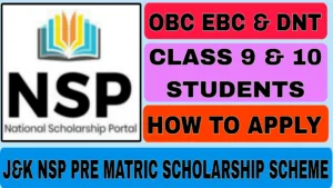 J&K NSP Pre Matric Scholarship Scheme