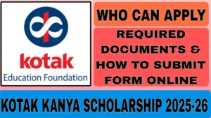 Kotak Kanya Scholarship 2025-26