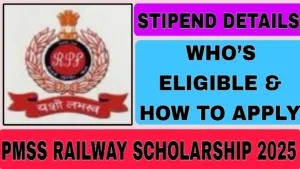 PMSS Railway Scholarship 2025