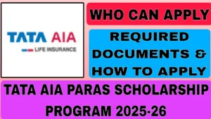 TATA AIA Paras Scholarship Program 2025-26